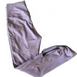 Fabletics PureLuxe Legging Twist High Waist 7/8 Lavender Oasis Pockets Yoga READ